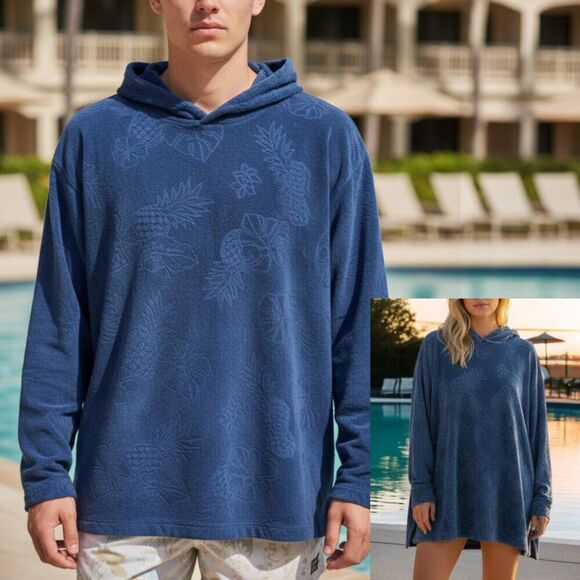 Tommy Bahama Other - Tommy Bahama Poolside Paradise Cotton Blend Terry Hoodie Tommy Bahama